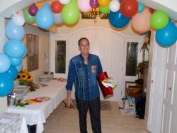 Are we ready to party?: Russ ready to welcome some of his guests